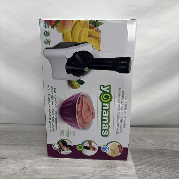 Brand New In Box Yonanas Frozen Treat Dessert Maker with Recipes Black/White - Picture 3 of 11